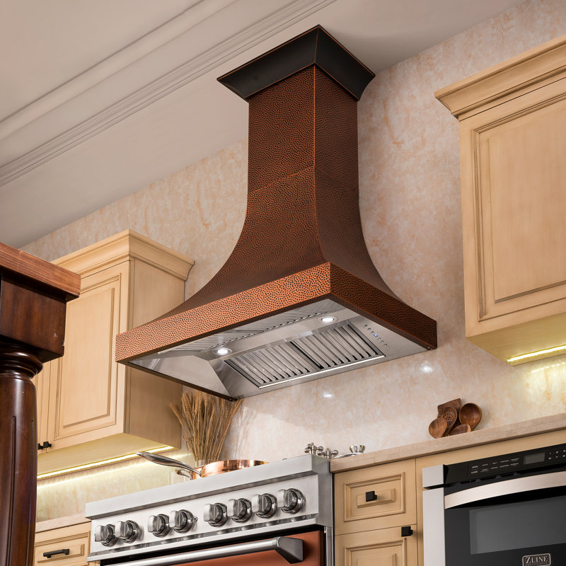 ZLINE 30" Designer Series Fingerprint Resistant Stainless Steel Ducted Wall Range Hood (8632S-30), 36" W