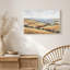 Tableau sur toile aquarelle représentant des collines ondulantes et des murs de pierre-475259010
