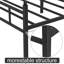 Metal Bed Frame With Headboard-1241608706