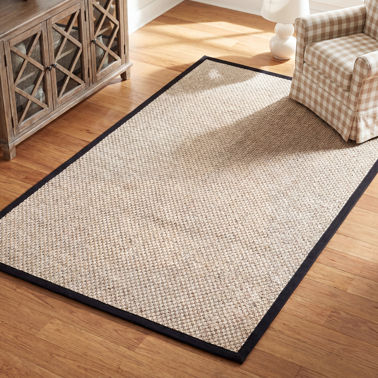 Jacquard Weave Jute Rug, Rectangle 6' x 9'