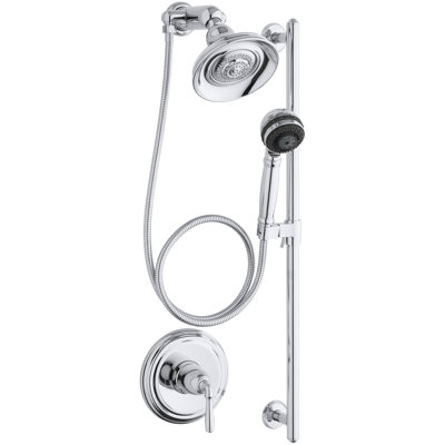 Devonshire Pressure Balanced Diverter Slide Bar Shower Head Complete Shower System