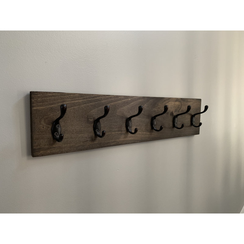 Anetria Solid Wood Wall 22 - Hook Wall Mounted Coat Rack