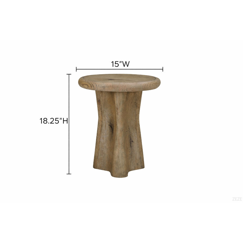 English Knotty Oak Drop Accent Table