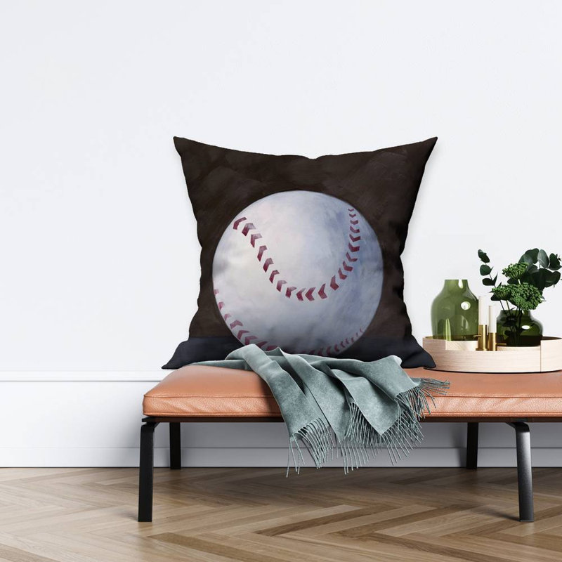 Baseball ball - 26"x26" Throw pillow - Poly twill - Print on demand