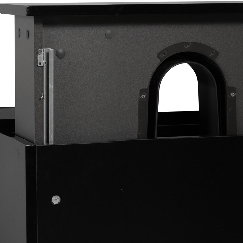 Modern Wall-Mounted Bathroom Storage Vanity Cabinet, Black