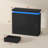 10 Drawer Dresser With Led Light And Charging Station, Black
