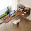 Bureau en bois de noyer en L massif-962949506-962949628