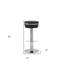 Upholstered Counter Stool with Stainless Steel Frame