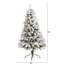 Sapin de Noël floqué avec lumières DEL-1796319335