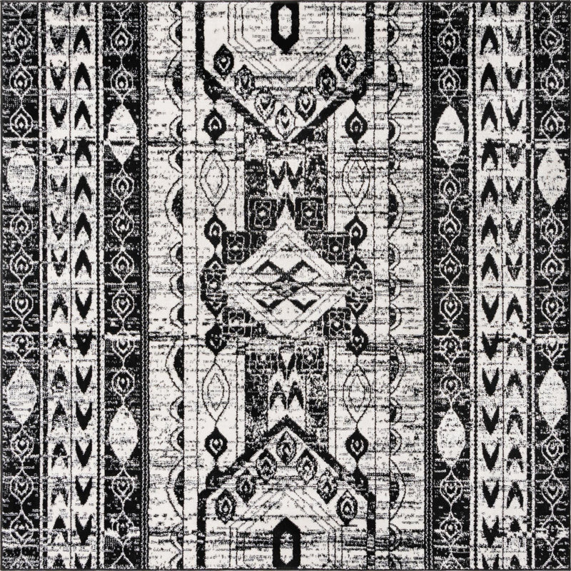 Ibaad Geometric Indoor Rug, Square 6'1"
