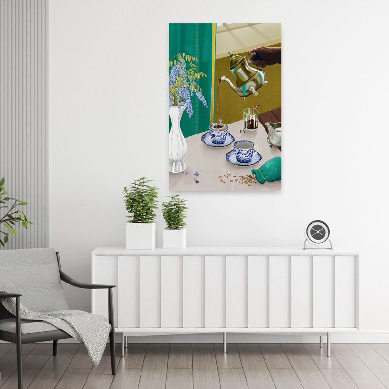 «I Despise English Tea», art mural rétro, H 36 po x l 24 po