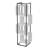 Modern Industrial Bookshelf, 100% Melamine Coated Particle Board & Metal Frame, 20.5 x 63.0 x 15.0 inches | Numerous Shelves, Wall-Mountable, Black & White Design | Perfect for Home or Office Storage Solutions-534999990