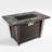 42Inch Rattan Fire Pit Table With Ceramic Tile Tabletop,Glass Wind Guard And Rain Cover,Lid