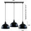 3 - Light Black Dome Pendant