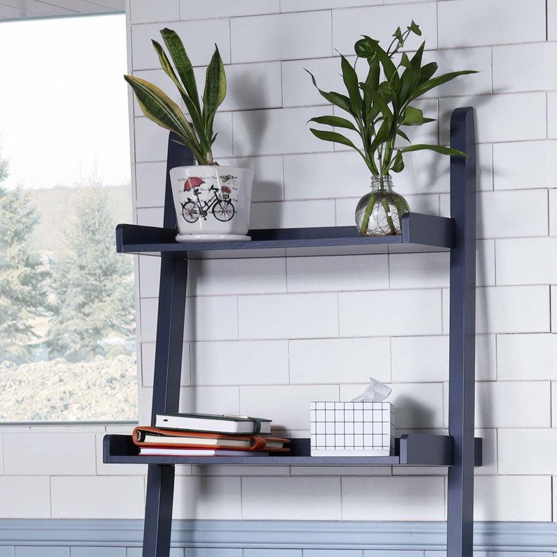 5 - Tier Ladder Shelf, Black