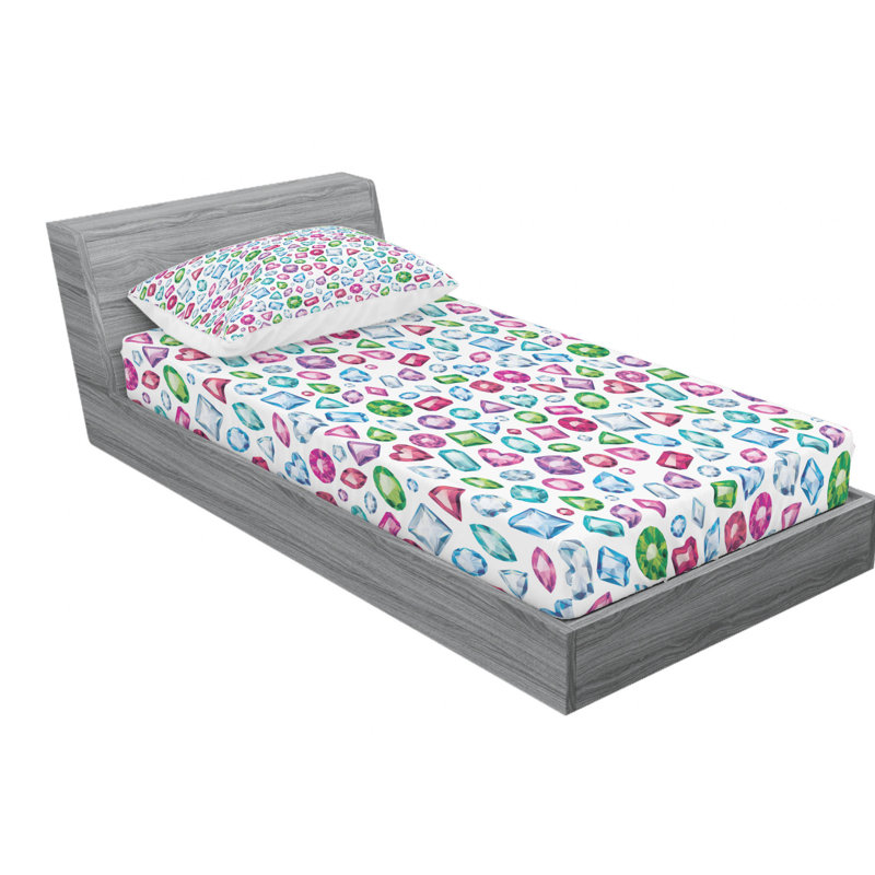 Microfiber Sheet Set, Twin Sheet Set with Fitted Sheet
