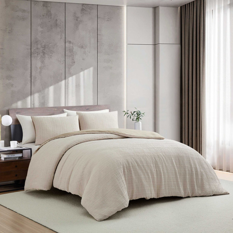 Ensemble de housse de couette unie Kenneth Cole, Housse de couette pour lit simple