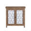 Armoire de rangement rustique en bois massif brun rustique naturel de 31,89 po de style rétro pour le salon, le vestibule ou la salle familiale