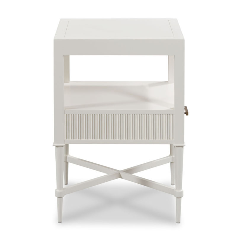 Thornapple 1 - Drawer Nightstand, White Dove