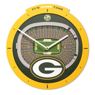  NFL Green Bay Packers Stadiumview 3D Wall Clock