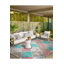 Tapis tissé multicolore à motif pastel et lavable