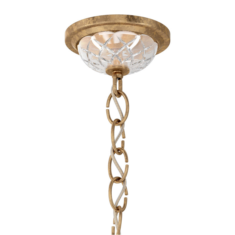 Century 28 - Light Glass Chandelier, French Gold