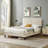 Shasta Double Size Upholstered Beds, Modern Platform Bed Frame with Adjustable Headboard, Wooden Slats Support, No Box Spring Needed-102529392