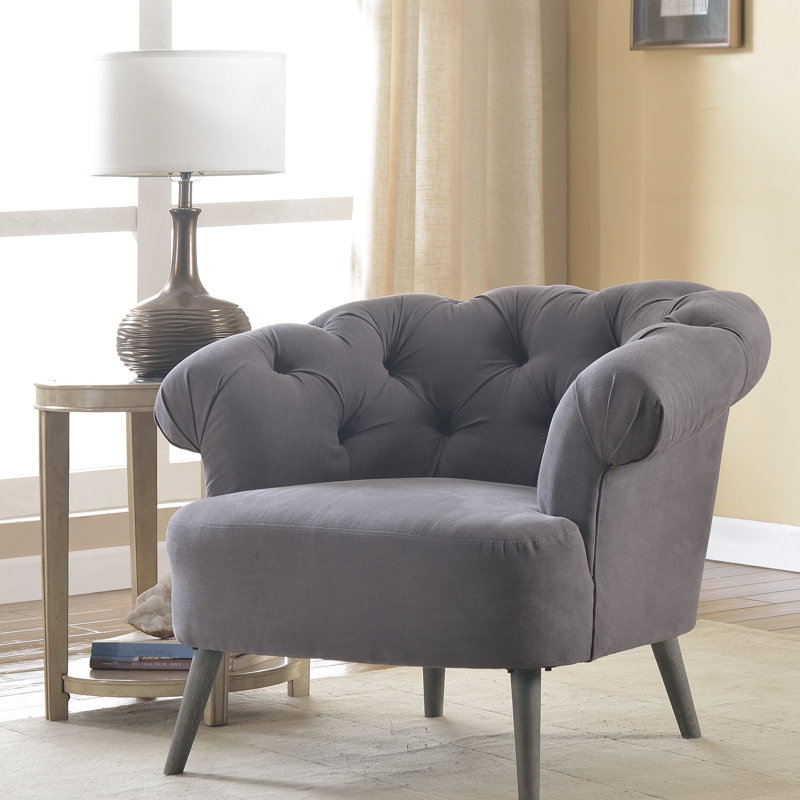 Upholstered Armchair, Grey