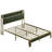 Dark Green Upholstered Platform Bed With Storage Headboard & Charging Station-2142413960