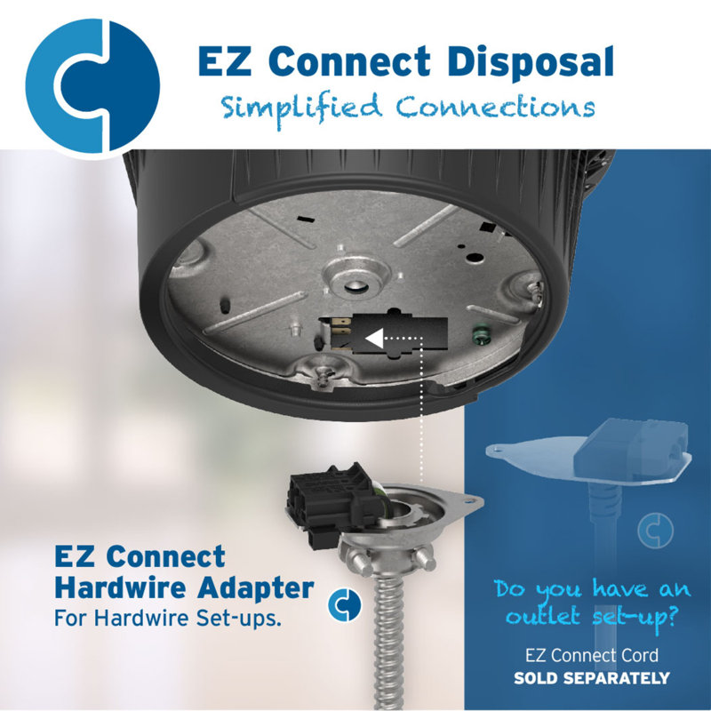Evolution 1HP, 1 HP Garbage Disposal, Advanced Series EZ Connect Continuous Feed Food Waste Disposer