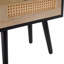 Table de bout en rotin 15,75 "avec tiroir et pieds en bois massif, table de chevet moderne (table de chevet), table d'appoint-1104060344