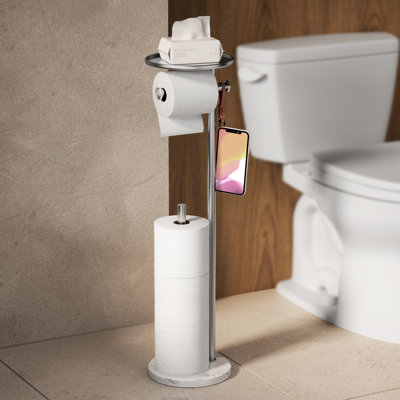 Porte-papier hygiénique avec tablette KES