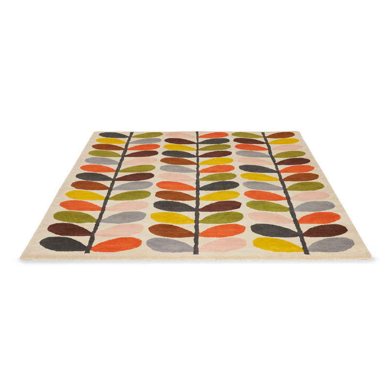 Hand Tufted Wool Floral Area Rug, Rectangle 3'11" x 5'11"