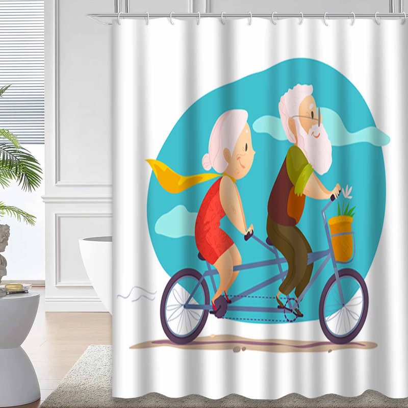 Rideau de douche Old Couple, L 72 po x l 78 po