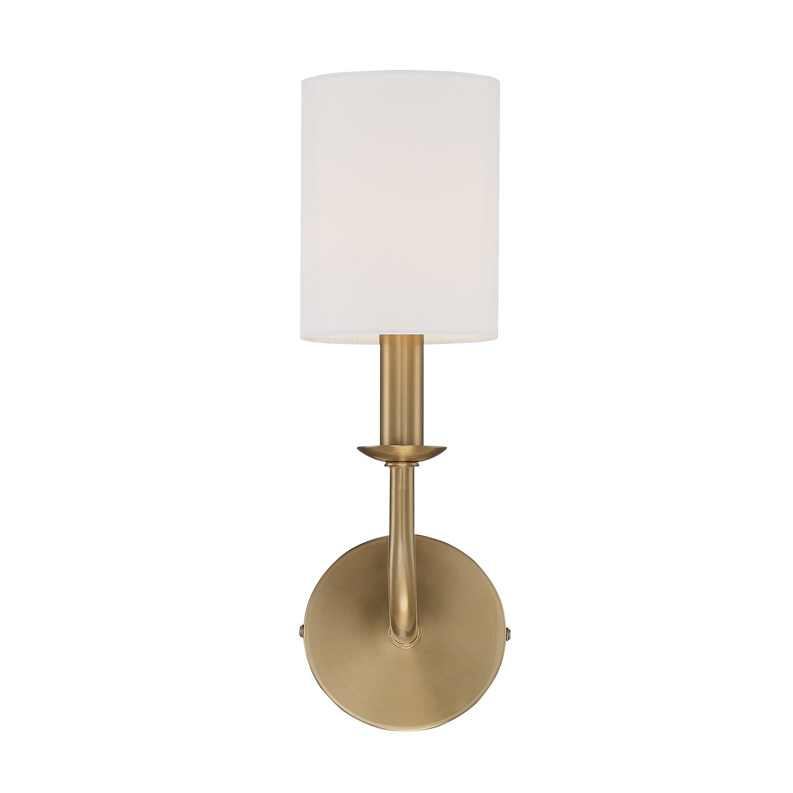 Akir Single Light Dimmable Armed Sconce, Aged Brass