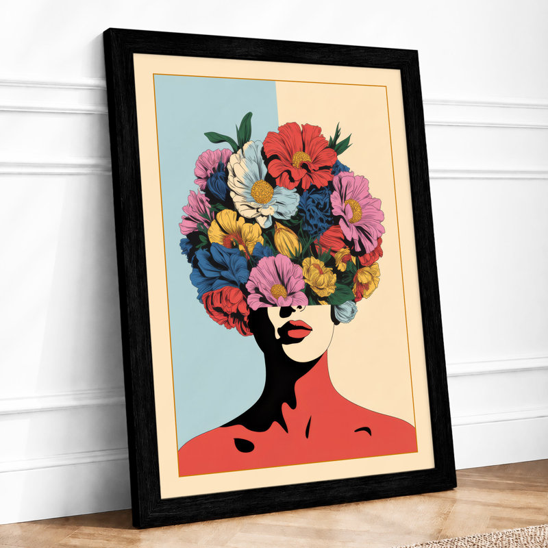 Blooming Crown Botanical - Framed Print, A1 - 84.1 x 59.4 cm, Black