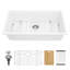 Évier de cuisine en quartz - Évier de cuisine encastré en granite 30 x 19 po-107262408