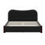 Lit plateforme tapissier avec tête de lit courbée, cadre de lit plateforme en bois moderne-157908000-157908002