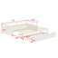 Structure de lit de jour extensible polyvalente, lit de jour avec lit gigogne-294140708