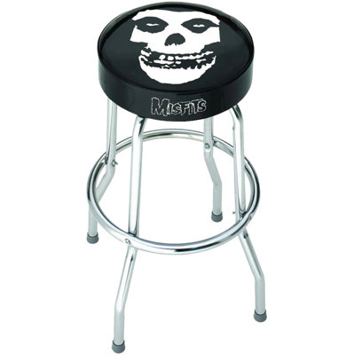 Rocksax - Misfits - Fiend Rest In Peace Logo - Tabouret de bar avec siège pivotant (noir / chrome)