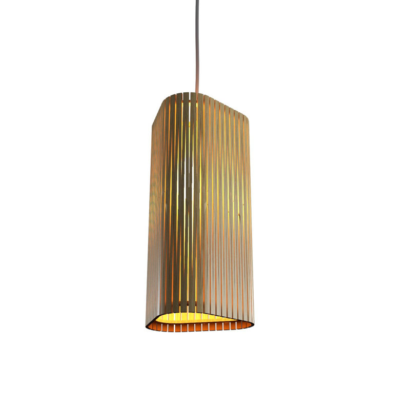 Living Hinges 1 - Light Pendant, 7.87" H x 6.3" W x 6.3" D, Sand