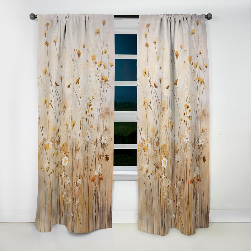 Bodkin - Wildflowers Floral Blackout Curtain - 1 Panels, 52" W x 120" L