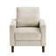 Chaise d'appoint rembourrée en velours côtelé avec coussin confortable et structure en bois massif de style taupe Modern Modern-121111146