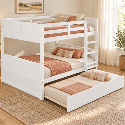 Full Over Full Bunk Bed With Twin Size Trundle