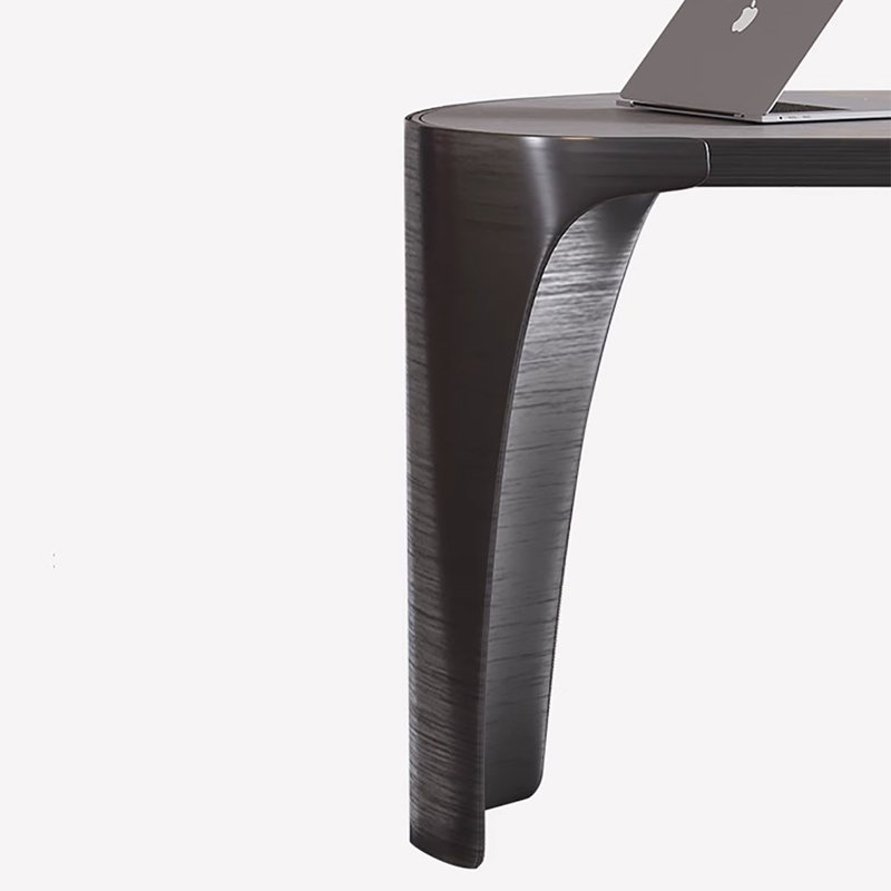 Bureau en ardoise minimaliste clair et luxueux, H 28,7 po x l 63 po x P 27,6 po, Blanc / Gris