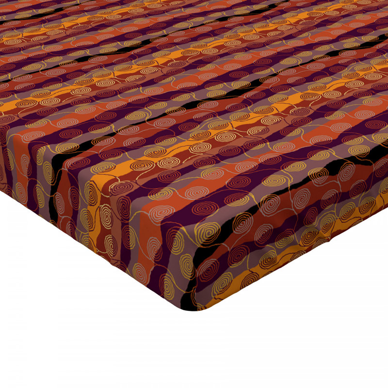 Microfiber Striped Fitted Sheet, Queen Fitted Sheet