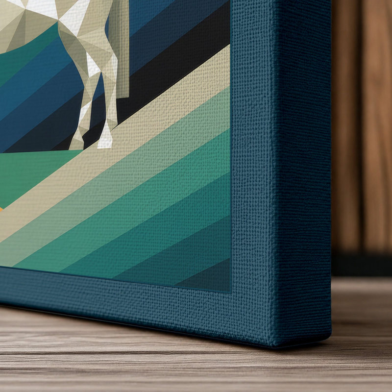 Print, 24x16 - 61.0 x 40.6 cm, Teal Border