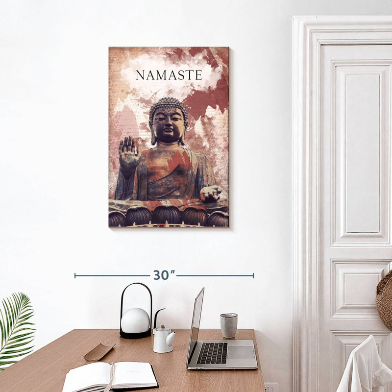 Statue de Bouddha Adella Namaste, H 30 po x l 20 po