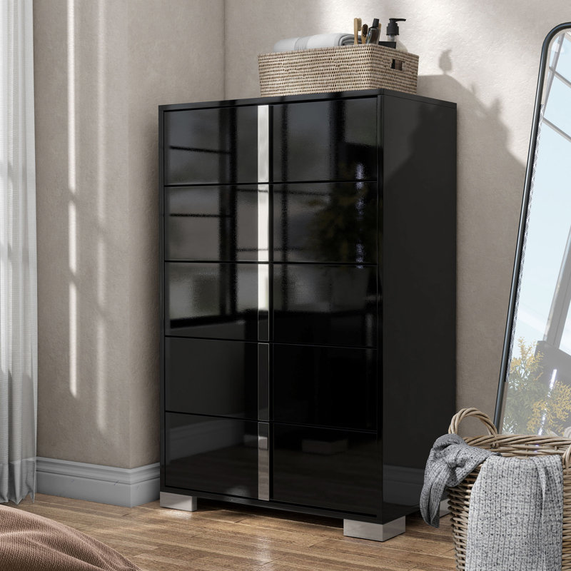 Duckworth 5-Drawer Chest, Black