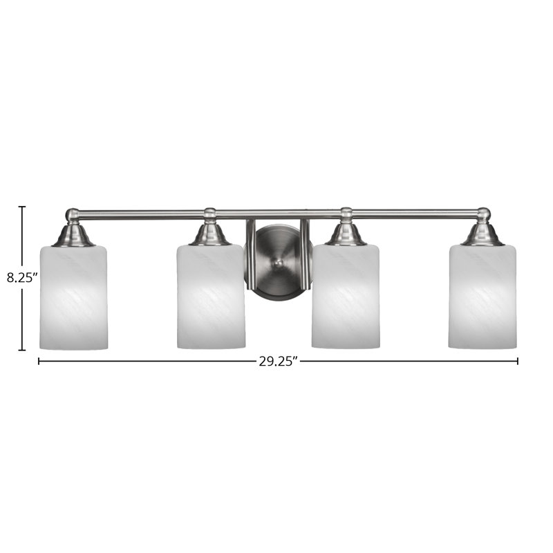 Ahern 4-Light Bath Bar, Brushed Nickel